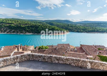 Dorf von Bauduen im Süden Frankreichs Stockfoto