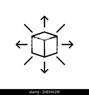Engineering 3D Modellierung und Prototyping. Geometrisches 3D Objekt Plan-Zeichnung. Kann für Web und App verwendet werden Vektor auf isoliertem Hintergrund. EPS 10. Stock Vektor