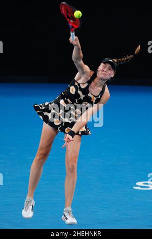 Sydney, Australien. 11th Januar 2022. Elena Rybakina aus Kasachstan steht Emma Raducanu aus Großbritannien während des Sydney Tennis Classic 2022 am 11. Januar 2022 im Sydney Olympic Park Tennis Center, Sydney, Australien, zur Verfügung. Foto von Peter Dovgan. Nur zur redaktionellen Verwendung, Lizenz für kommerzielle Nutzung erforderlich. Keine Verwendung bei Wetten, Spielen oder Veröffentlichungen einzelner Clubs/Vereine/Spieler. Kredit: UK Sports Pics Ltd/Alamy Live Nachrichten Stockfoto