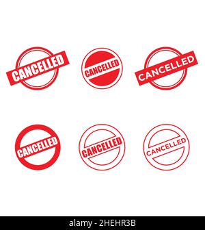 Verschiedene gestempelt Briefmarken Vektoren Satz von 6 isoliert auf weißem Hintergrund Stock Vektor