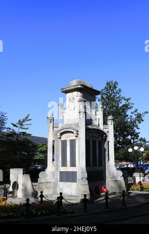 Das war Memorial in Memorial Gardens, Memorial Ave, Worksop Town, Nottinghamshire, England, VEREINIGTES KÖNIGREICH Stockfoto