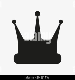 Vektor-Symbol einer Krone auf weißem Hintergrund. Stock Vektor