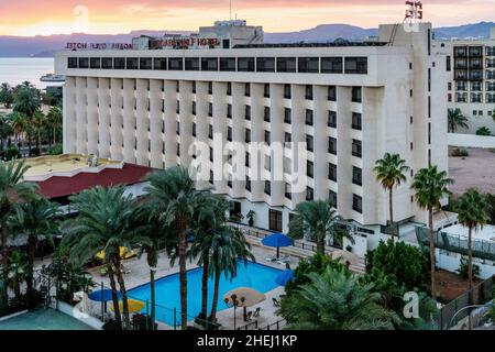Das Aqaba Gulf Hotel Aqaba, Gouvernement Aqaba, Jordanien. Stockfoto