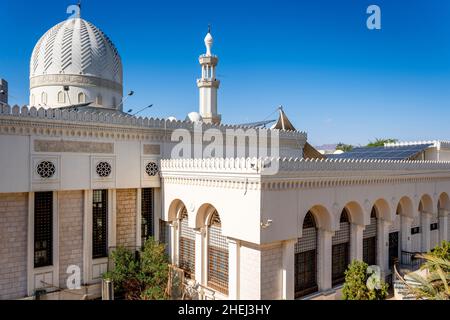 Sharif Al Hussein Bin Ali Moschee, Aqaba, Gouvernement Aqaba, Jordanien. Stockfoto