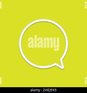 3D abstrakte Sprechblasensymbole, char-Meldungssymbol isoliert Stock Vektor