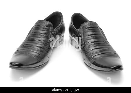 Schuhe des Mannes isoliert auf weißem Hintergrund Stockfoto