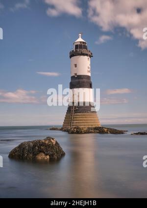Leuchtturm Trwyn Du Stockfoto