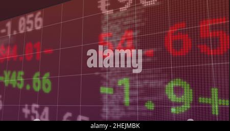 Bild der Verarbeitung von Finanzdaten über das Grid Stockfoto