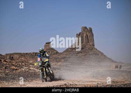 134 Feliu Isaac (Spa), Twintrail Racing Team, KTM 450 Rally Replica, Moto, Original von Motul, Aktion während der Etappe 9 der Rallye Dakar 2022 um Wadi Ad Dawasir, am 11th 2022. Januar in Wadi Ad Dawasir, Saudi-Arabien - Foto Gigi Soldano / DPPI Stockfoto