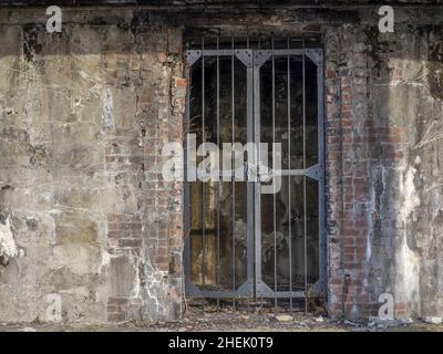 Iron Gate at Fort Hancock, a former United States Army Fort at Sandy Hook, Gateway National Recreation Area, Middletown Township, New Jersey, USA Stockfoto