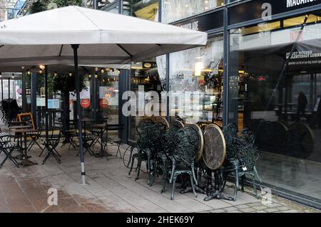 Kopenhagen/Dänemark./11 Januaryr 2022/der Außendienst ist wegen des kalten Winters und omicron in Kopenhagen Dänemark fast nicht möglich. (Foto..Francis Joseph Dean/Dean Bilder) Stockfoto