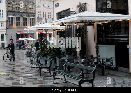 Kopenhagen/Dänemark./11 Januaryr 2022/der Außendienst ist wegen des kalten Winters und omicron in Kopenhagen Dänemark fast nicht möglich. (Foto..Francis Joseph Dean/Dean Bilder) Stockfoto