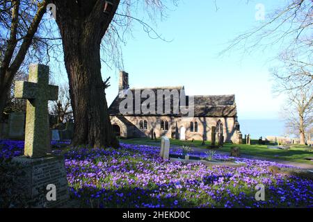 St. Peter's Church, Heysham, Lancashire, Großbritannien Stockfoto