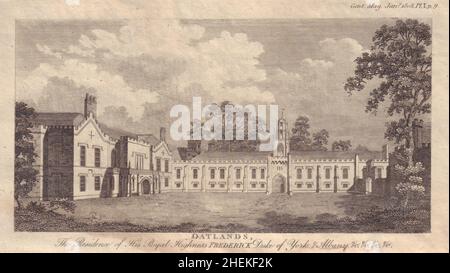 Oatlands Palace, Weybridge, Surrey. Frederick Duke of York & Albany 1808 Print Stockfoto