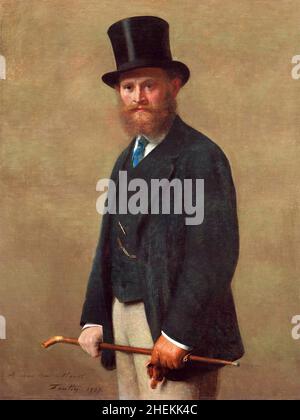 Edouard Manet. Porträt des französischen Künstlers Édouard Manet (1832-1883) von Henri Fantin-Latour (1836-1904), Öl auf Leinwand, 1867 Stockfoto