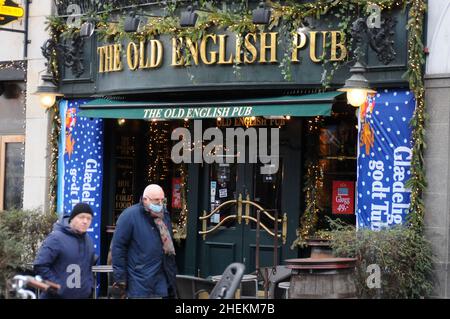 Kopenhagen/Dänemark./11 Januaryr 2022/ The old english Pub location on vesterbrogade in danish Capital. (Foto..Francis Joseph Dean/Dean Bilder) Stockfoto