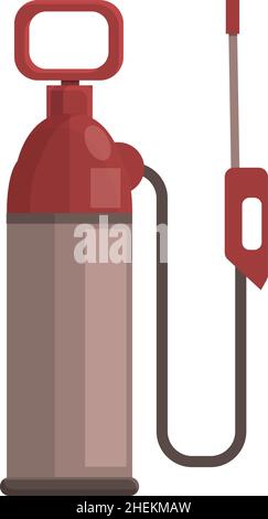 Cartoon-Vektor mit Symbol für chemische Gasflaschen. Sauerstoffflasche. Komprimierter Tank Stock Vektor
