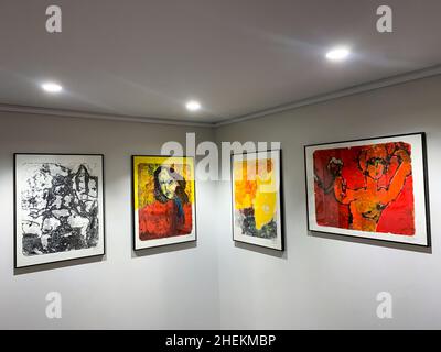 Kunstgalerie, Ausstellung Martian Ayme, Lyon, Frankreich Stockfoto