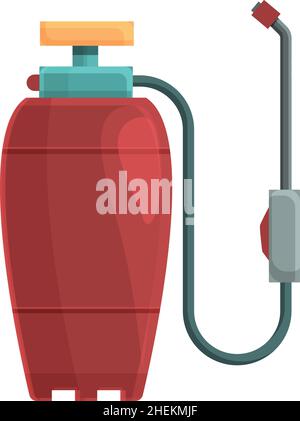 Zeichentrickvektor für chemische Kontrollgeräte. Gasflasche. Sauerstoffflasche Stock Vektor