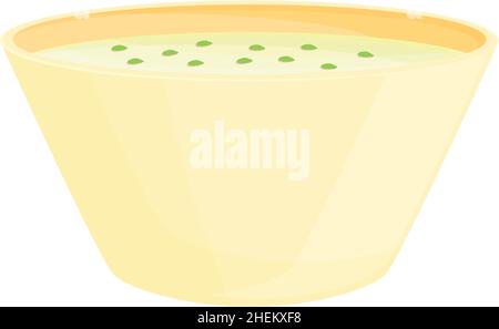 Cartoon-Vektor für Sahnesuppe-Symbol. Heiße Schüssel. Pilzfutter Stock Vektor
