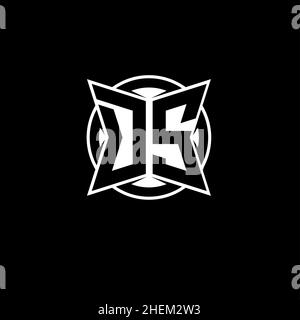 DS Monogram Logo-Buchstabe mit schlichtem, modernen Formdesign. Kreisrundes Monogramm-Logo. Stock Vektor