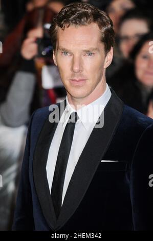 Benedict Cumberbatch, Weltpremiere von „The Hobbit:The Battle of Five Armies“, Odeon Leicester Square, London. VEREINIGTES KÖNIGREICH Stockfoto