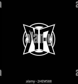 NA Monogram Logo-Buchstabe mit schlichtem, modernem Formdesign. Kreisrundes Monogramm-Logo. Stock Vektor