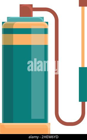Zeichentrickvektor für das Symbol des chemischen Kontrollwerkzeugs. Gasflasche. Industrietank Stock Vektor