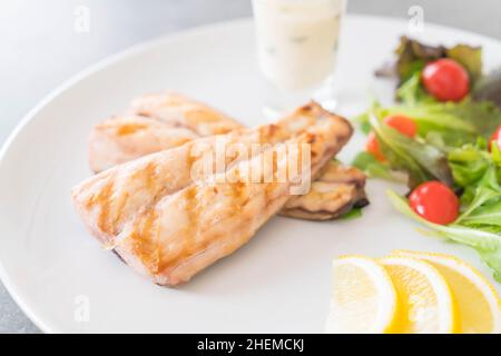 Makrele fisch Steak Stockfoto