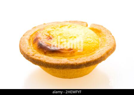 Torte Käse Dessert isoliert auf weißem Hintergrund Stockfoto