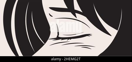 manga mit nahem Auge Stock Vektor