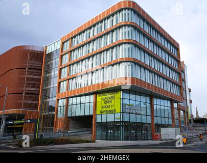 Broadmarsh Parkplatz und Busbahnhof im Stadtzentrum von Nottingham. Stockfoto