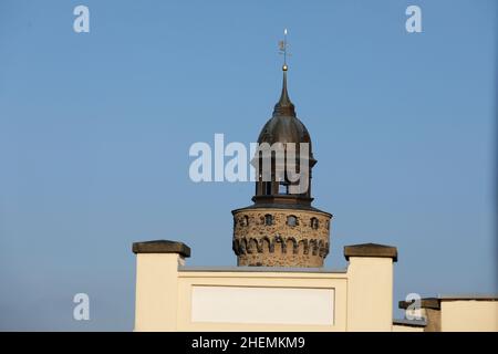 Blick auf die Turmhaube des Reichenbacher Turms in Görlitz Stockfoto