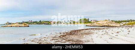 Wunderschöne Strandlandschaft in der Nähe von Newport, Rhode Islands Stockfoto