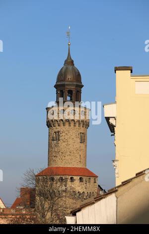 Blick auf die Turmhaube des Reichenbacher Turms in Görlitz Stockfoto