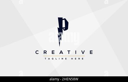 Modernes, elegantes und kreatives P Logo Design und Vorlage. PP-Symbol Initial-basiertes Monogramm und Buchstaben in Vektor Stock Vektor