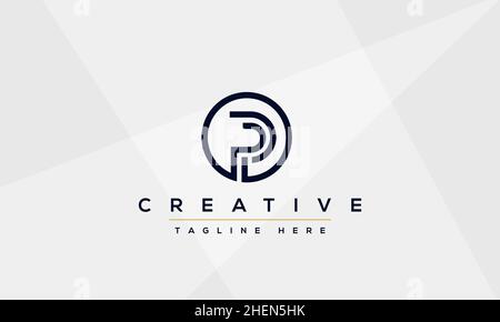 Modernes, elegantes und kreatives P Logo Design und Vorlage. PP-Symbol Initial-basiertes Monogramm und Buchstaben in Vektor Stock Vektor