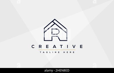 Abstraktes Monogramm Buchstabe R Logo Icon Design. Minimalistische R RR kreative Initial-basierte Vektor-Vorlage Stock Vektor