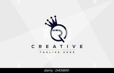 Abstraktes Monogramm Buchstabe R Logo Icon Design. Minimalistische R RR kreative Initial-basierte Vektor-Vorlage Stock Vektor