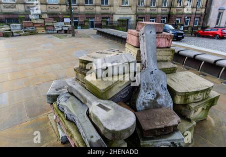 A Case History, ein öffentliches Kunstprojekt von John King in Liverpool Stockfoto