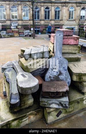 A Case History, ein öffentliches Kunstprojekt von John King in Liverpool Stockfoto