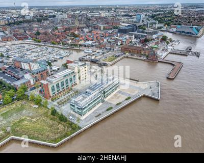 Luftaufnahme von Kingston upon Hull Stockfoto