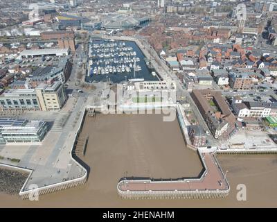 Luftaufnahme von Kingston upon Hull Stockfoto