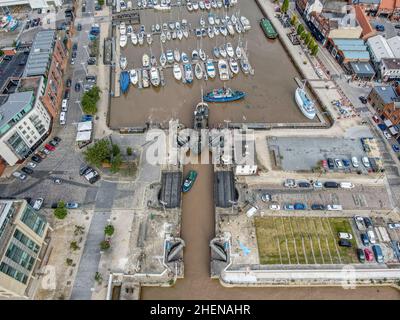 Luftaufnahme von Kingston upon Hull Stockfoto
