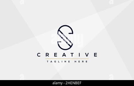 Schlichtes, elegantes Logo-Design mit dem Buchstaben S. Moderne minimalistische S SS kreative Initialen basierte Vektor-Symbol-Vorlage Stock Vektor