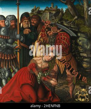 Das Martyrium der heiligen Barbara Gemälde von Lucas Cranach dem Älteren Stockfoto