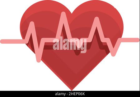 Cartoon-Vektor mit Herzfrequenzsymbol. Herzschlagimpuls. Gesundheit Leben Stock Vektor