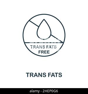 Symbol für Transfette. Monochromes Schild aus der Diät Sammlung. Creative Trans Fats Icon Illustration für Web-Design, Infografiken und mehr Stock Vektor