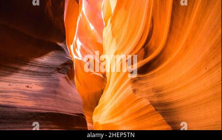 Schönen von Sandstein Felsformationen in Upper Antelope Canyon, Page, Arizona, USA Stockfoto