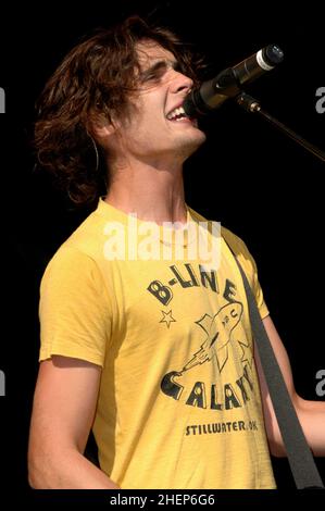 Tyson Ritter - The All-American Rejects, V2004, Hylands Park, Chelmsford, Essex, Großbritannien - 20. August 2004 Stockfoto